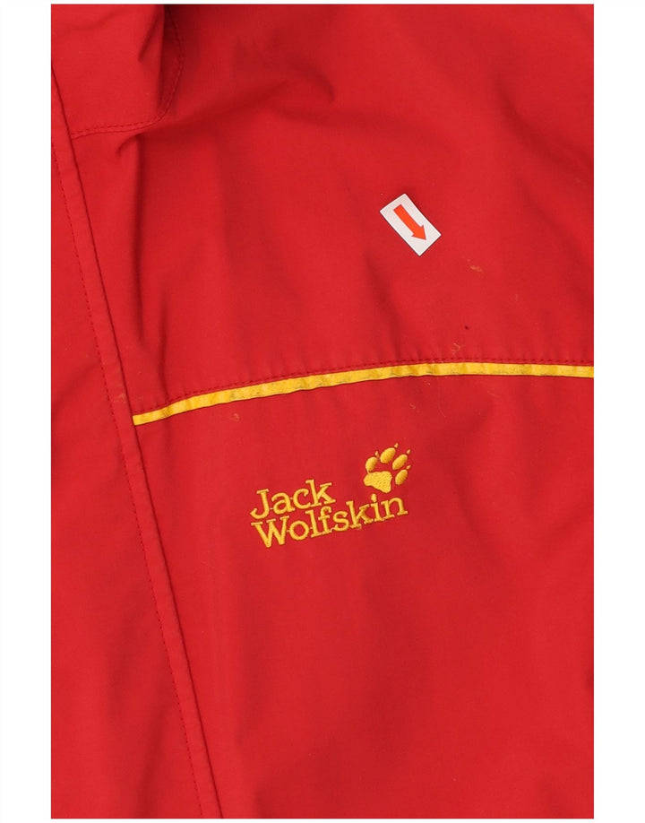 JACK WOLFSKIN Giacca antipioggia con cappuccio grafica per ragazzi 13-14 anni Rosso Poliammide