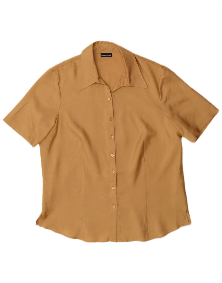 Camicia a maniche corte da donna Gerry Weber UK 16 Large Beige