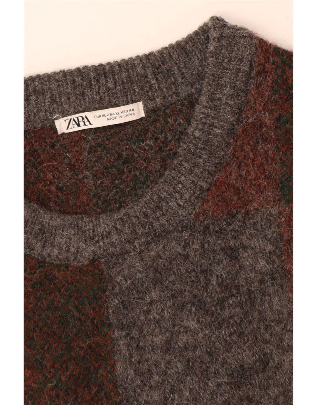 Maglione maglione girocollo da uomo Zara XL poliestere geometrico multicolore