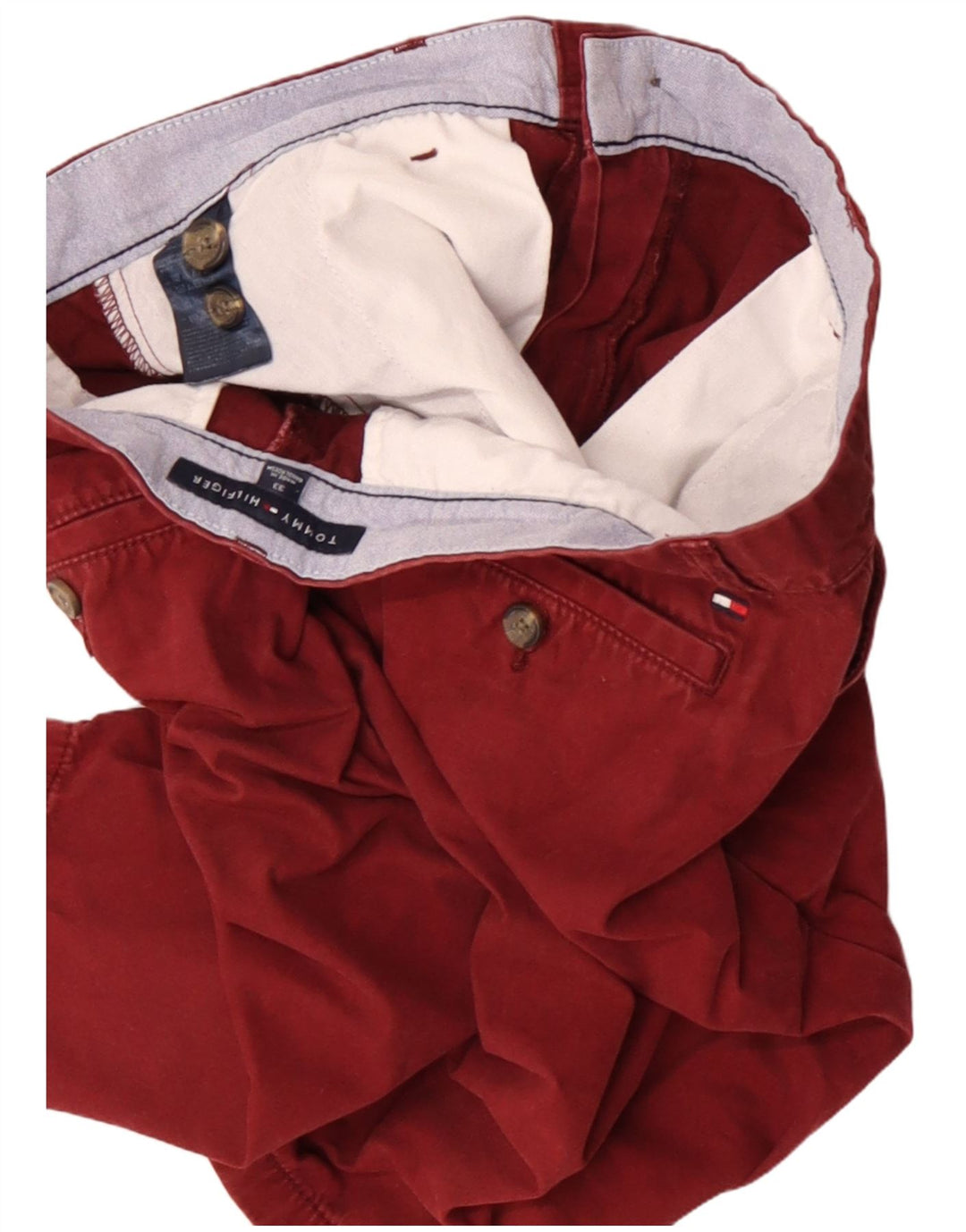 Pantaloncini chino da uomo Tommy Hilfiger W33 cotone marrone medio