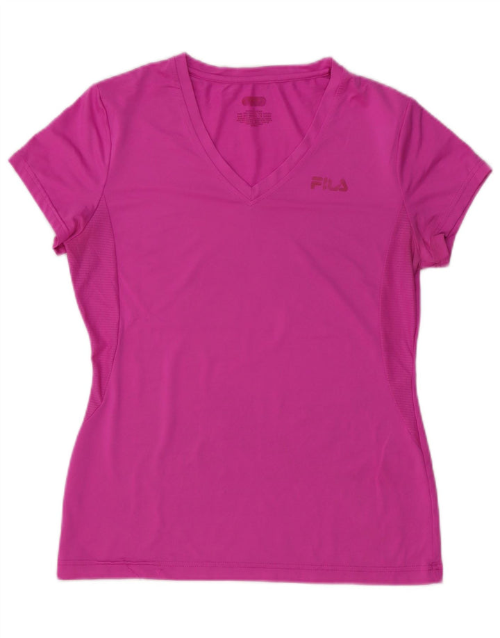 Maglietta da donna Fila Top UK 12 poliestere rosa medio