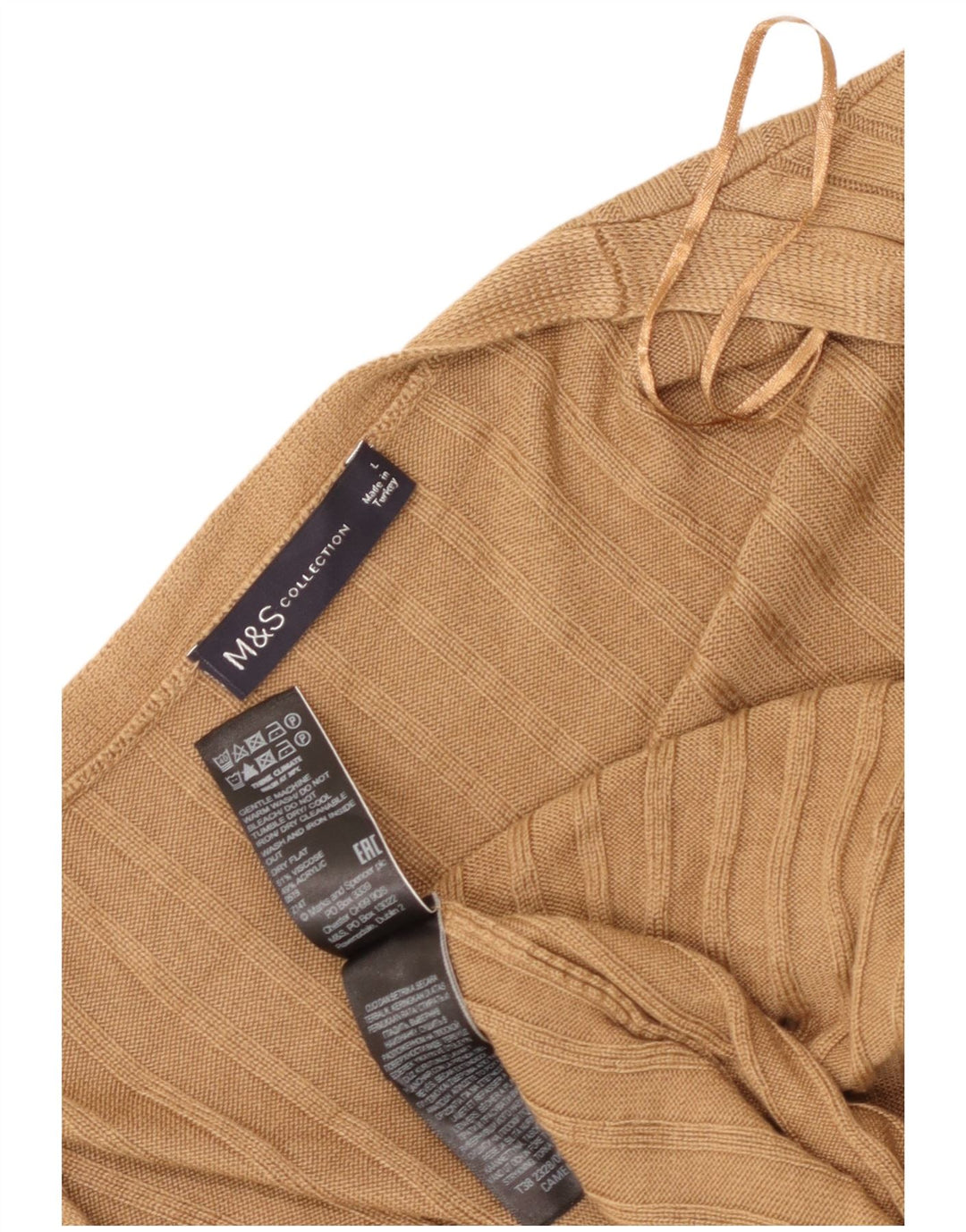 Maglione cardigan lungo da donna Marks & Spencer UK 16 grande marrone