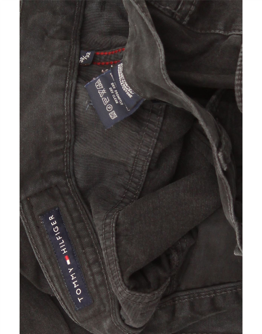 Jeans dritti da uomo Tommy Hilfiger W38 L32 cotone nero