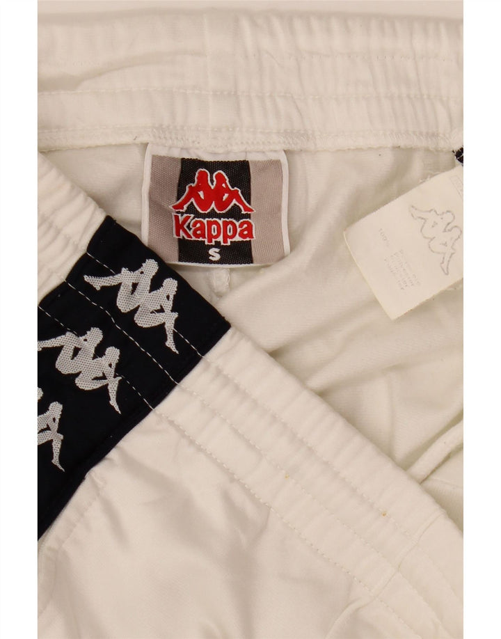 Pantaloni da tuta con grafica Kappa da uomo Small in poliestere color block bianco
