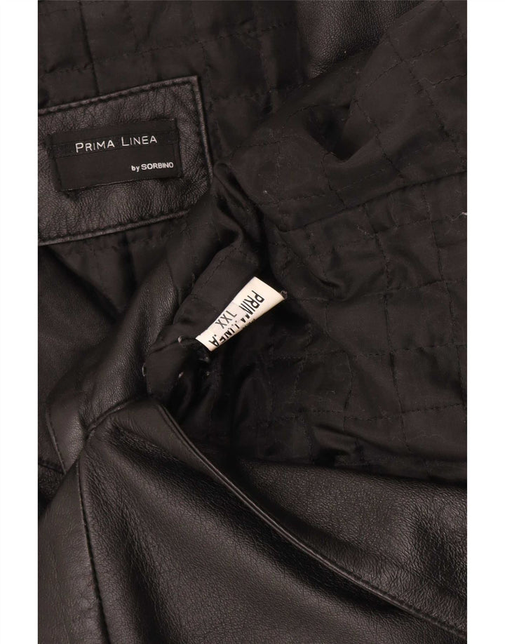 Cappotto in pelle da uomo Sorbino UK 44 2XL Nero