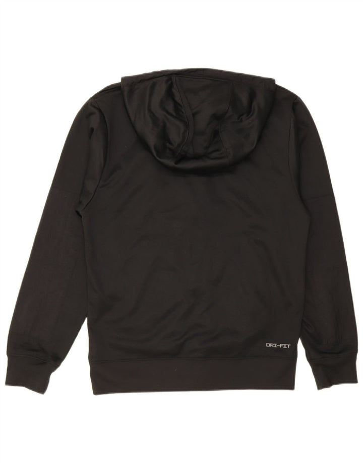 Felpa con cappuccio e zip Nike da uomo XS in poliestere nero