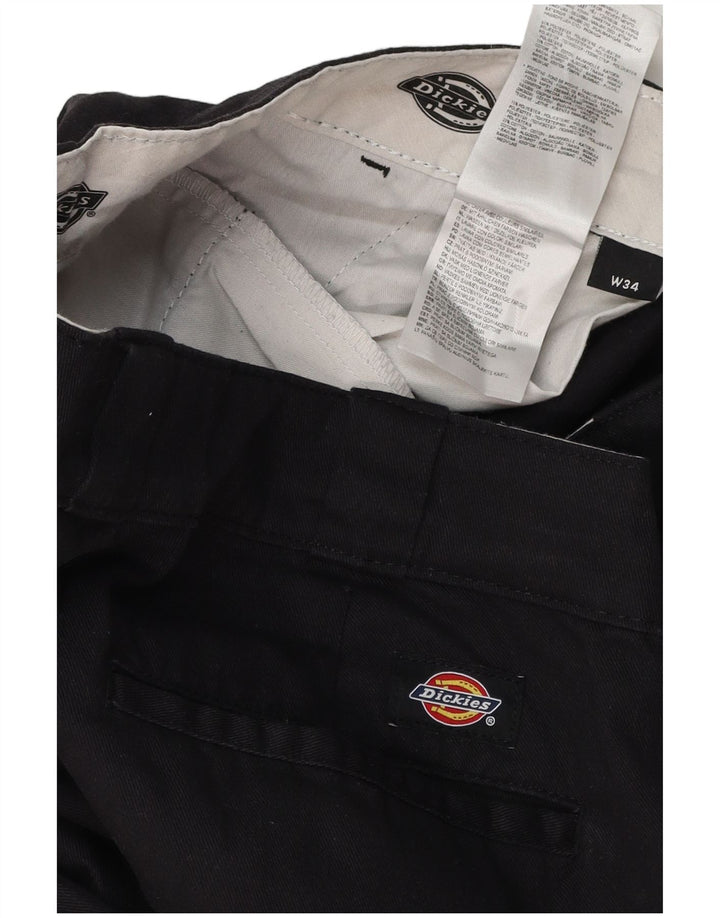 DICKIES Pantaloni chino dritti da uomo W34 L31 poliestere nero