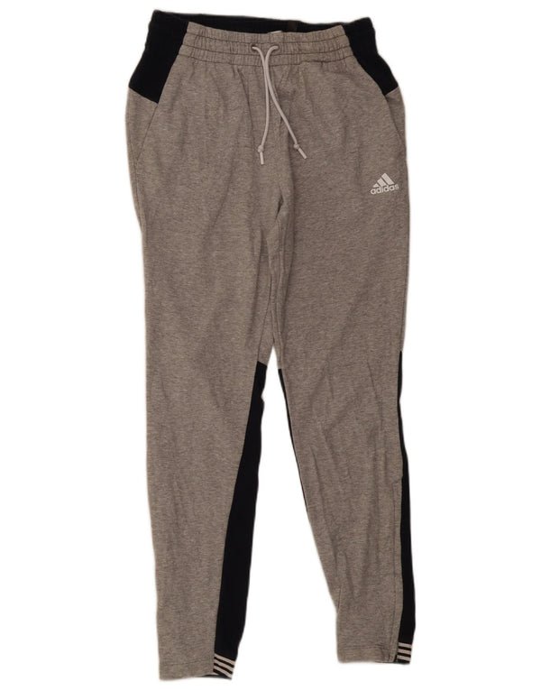 Pantaloni da tuta da uomo Adidas Joggers Small Grey Colourblock Cotton Sports