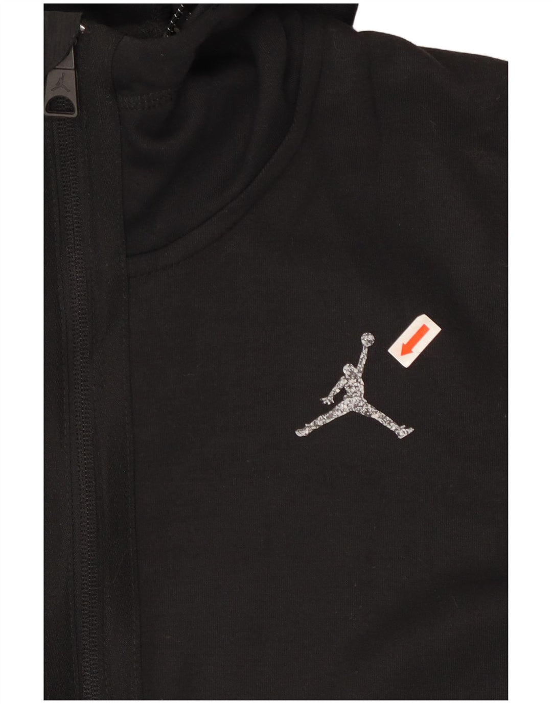 JORDAN Felpa con cappuccio e zip Dri Fit da uomo XS Poliestere nero