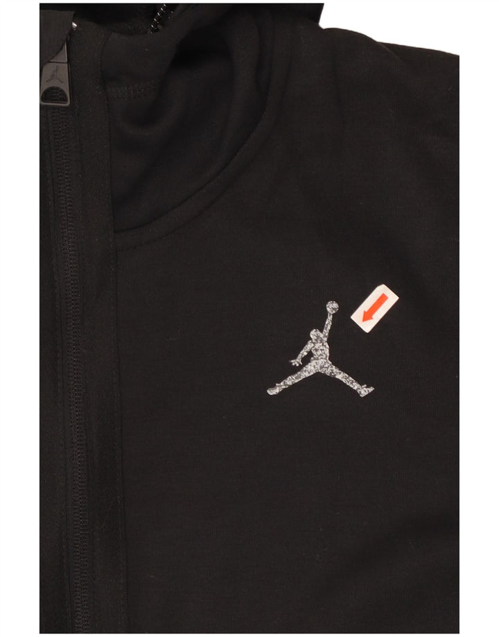JORDAN Felpa con cappuccio e zip Dri Fit da uomo XS Poliestere nero