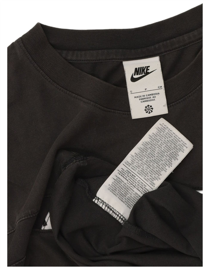 T-shirt grafica da uomo Nike Top piccola in cotone grigio