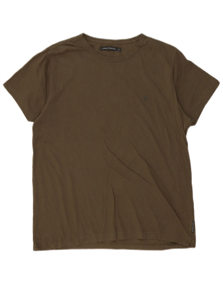 T-shirt da uomo French Connection Top XL in cotone kaki