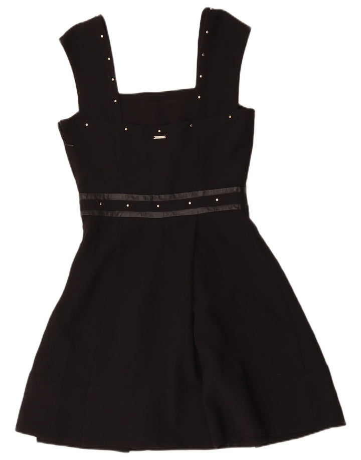 Abito Donna Liu Jo a Trapezio Senza Maniche IT 40 Small Nero Poliestere