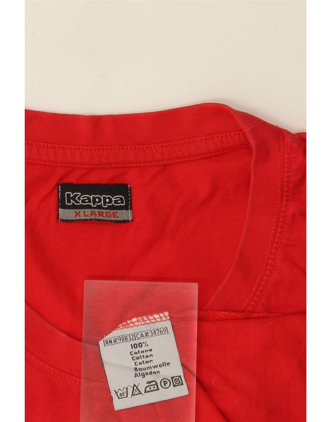 Canotta da uomo Kappa XL rossa in cotone