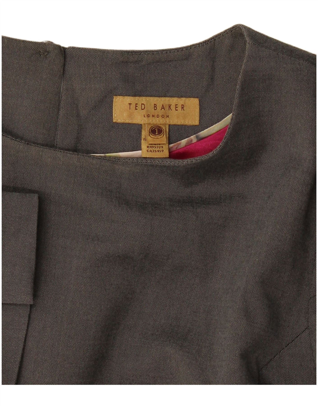 Abito tubino oversize da donna Ted Baker taglia 1 XS grigio