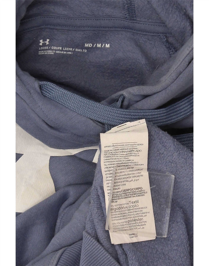 Felpa con cappuccio grafica da uomo Under Armour in cotone blu medio