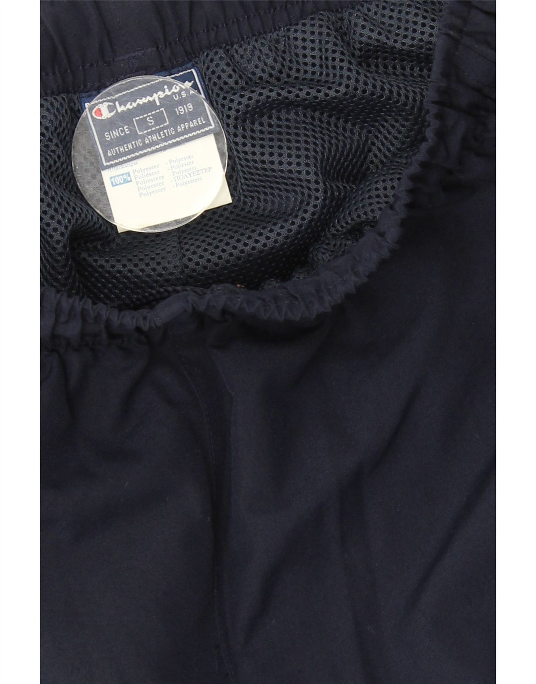 Pantaloni antivento da uomo Champion piccoli in poliestere blu navy