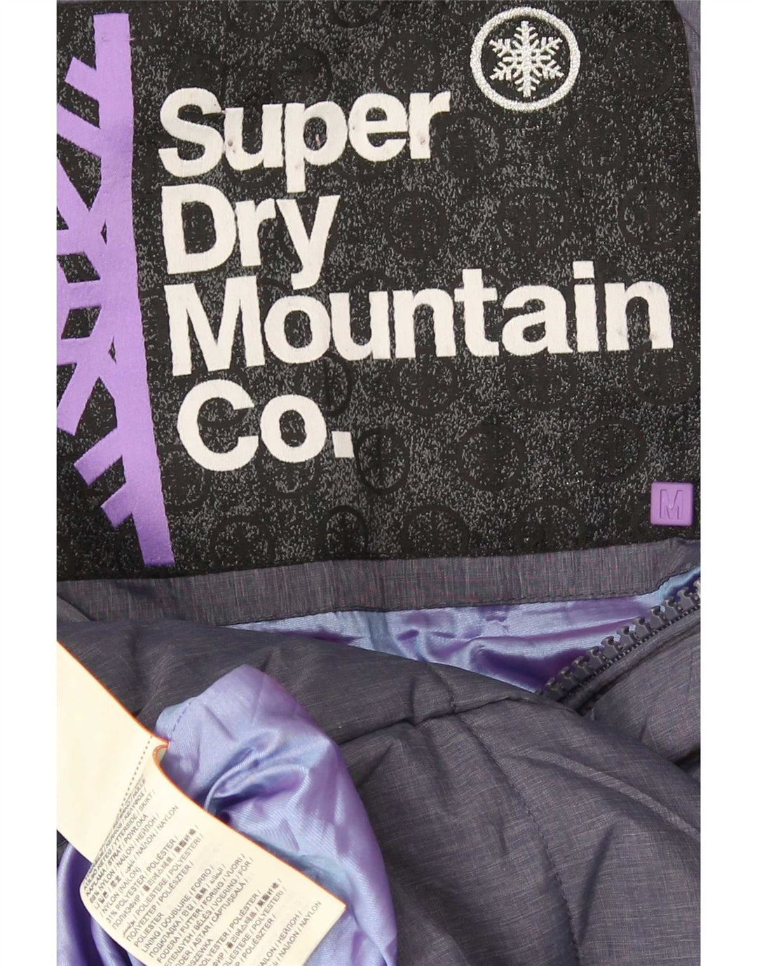 Giacca imbottita con cappuccio da donna Superdry UK 14 nylon blu medio
