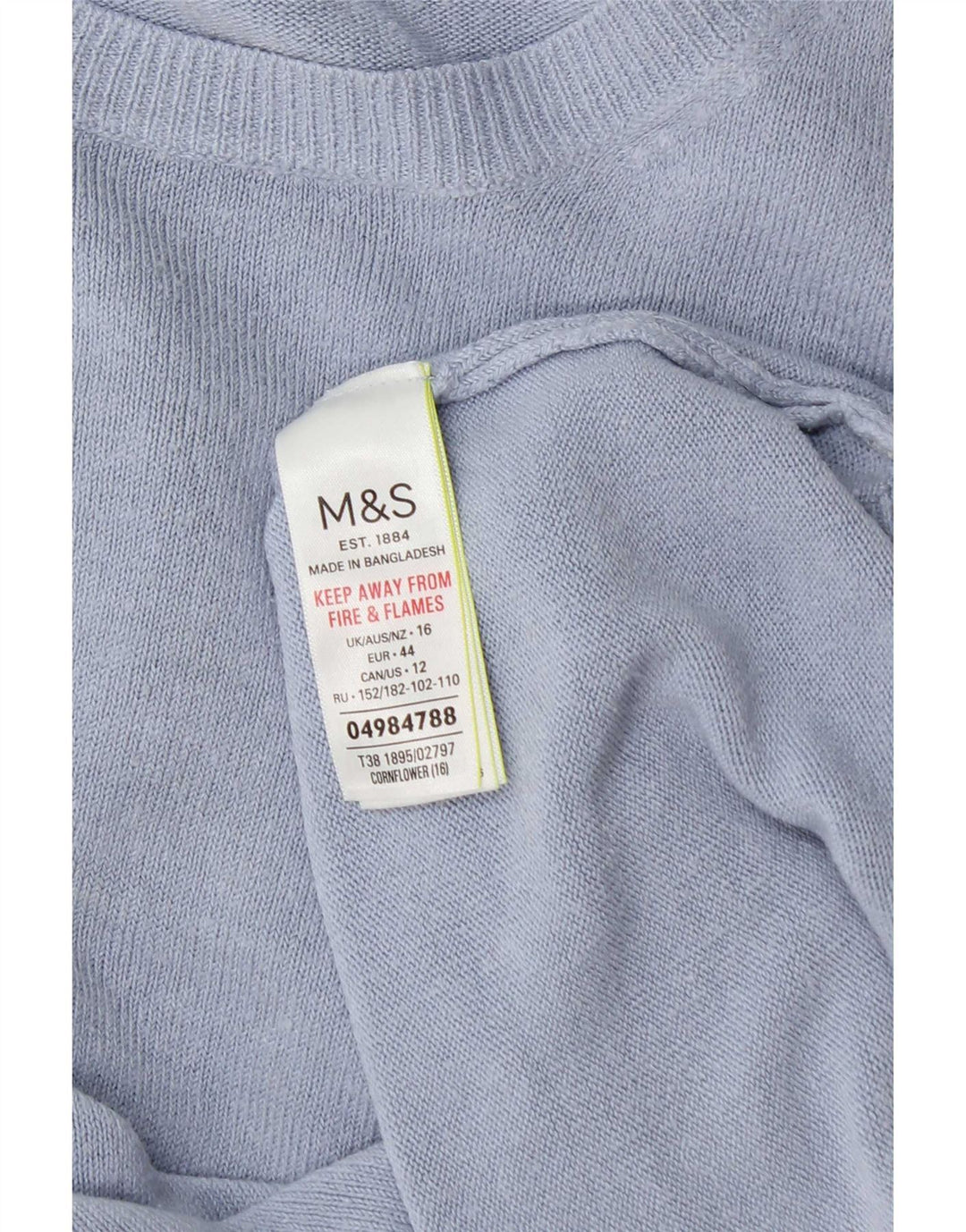 Maglione maglione con scollo a barca da donna Marks & Spencer UK 16 grande blu