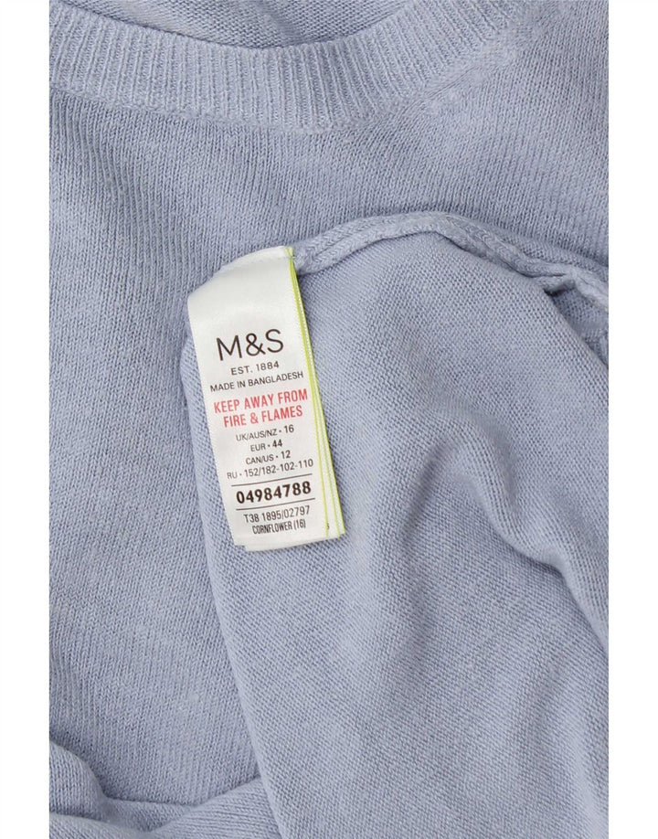 Maglione maglione con scollo a barca da donna Marks & Spencer UK 16 grande blu