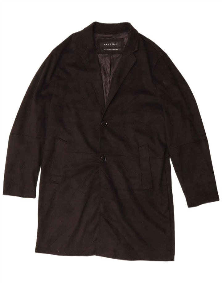 Soprabito ampio da uomo Zara UK 38 poliestere nero medio
