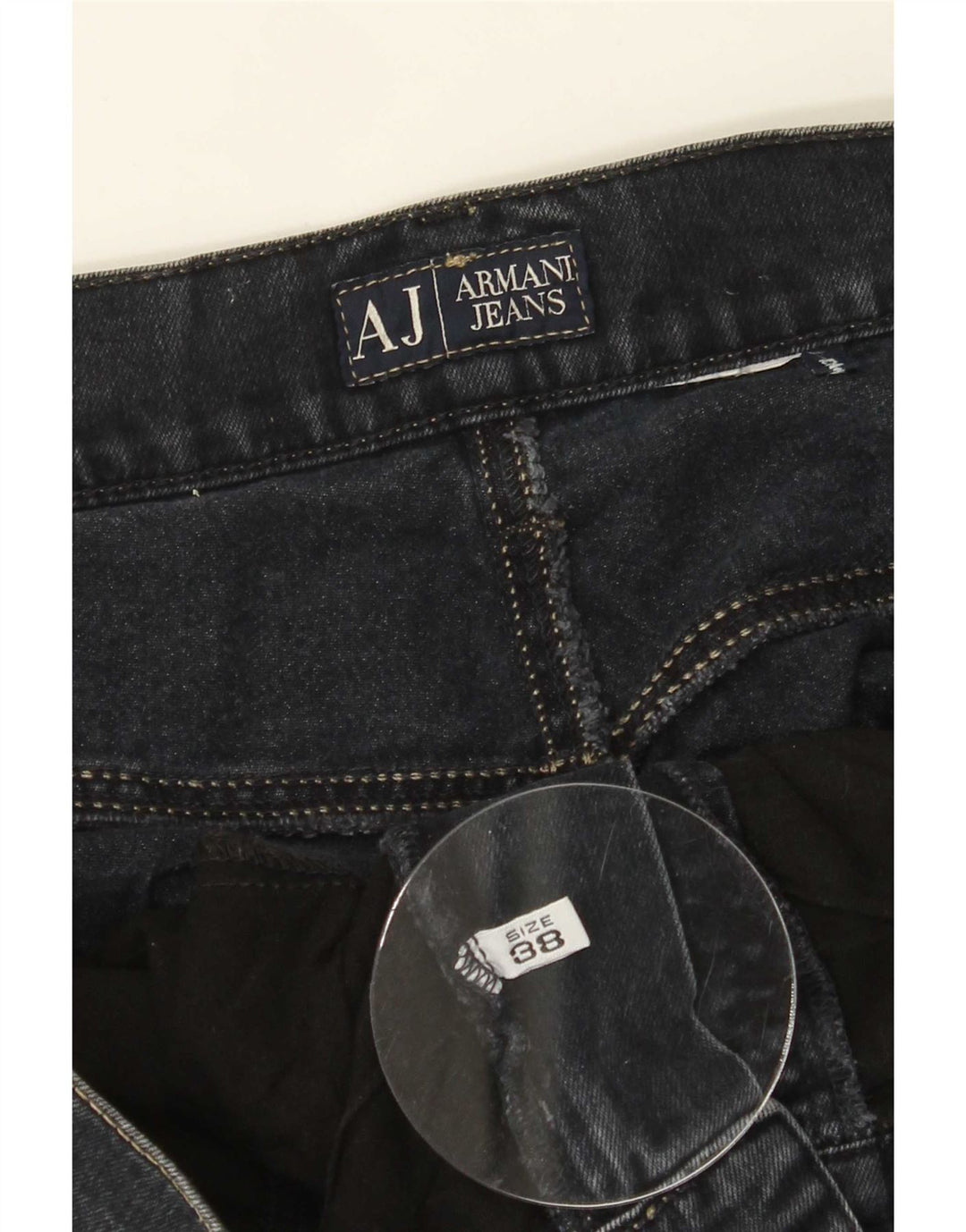 Armani Mens Straight Jeans W38 L27 Navy Blue