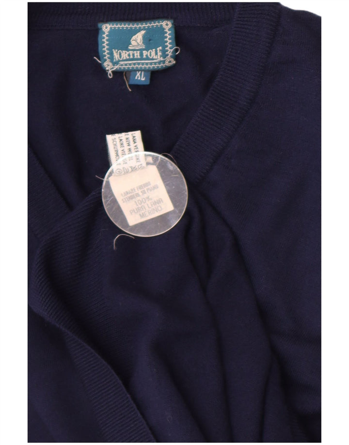Canottiera da uomo Polo Nord XL in lana blu navy