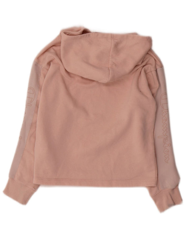 Felpa con cappuccio grafica per ragazze Champion, 9-10 anni, colore rosa medio