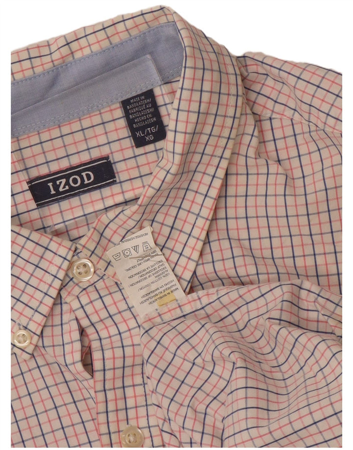 Camicia da uomo IZOD XL in cotone a quadri rosa