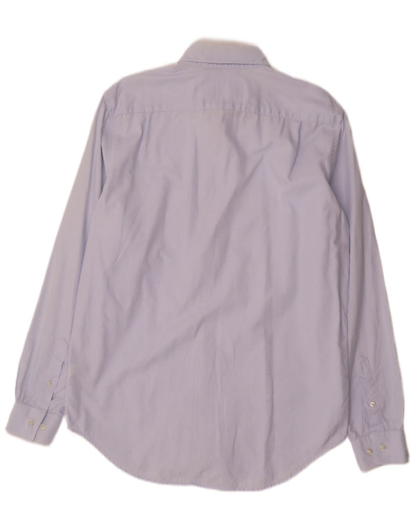 Camicia Lacoste da uomo vestibilità regolare TAGLIA 41 16 Grande cotone blu