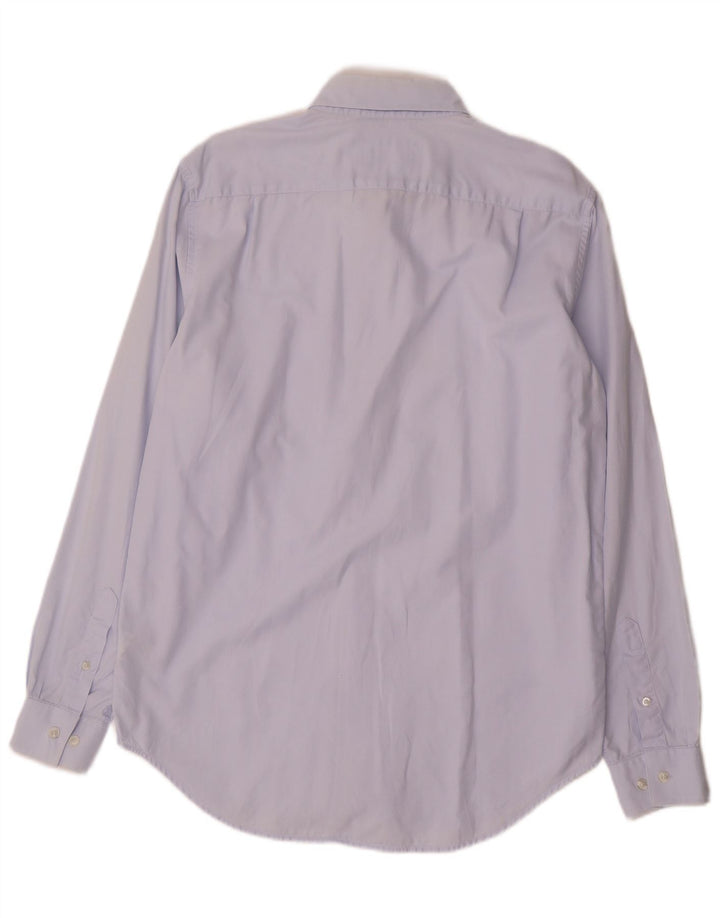 Camicia Lacoste da uomo vestibilità regolare TAGLIA 41 16 Grande cotone blu