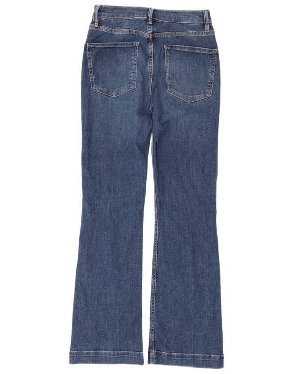 Jeans svasati da donna Marks & Spencer UK 10 piccoli W28 L31 cotone blu
