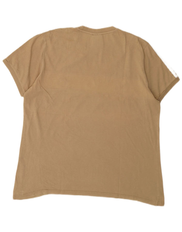 T-shirt grafica da uomo Adidas Top Large Beige Colourblock