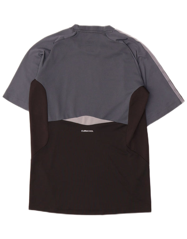 T-shirt Adidas Climacool da uomo Top Small Black Colourblock