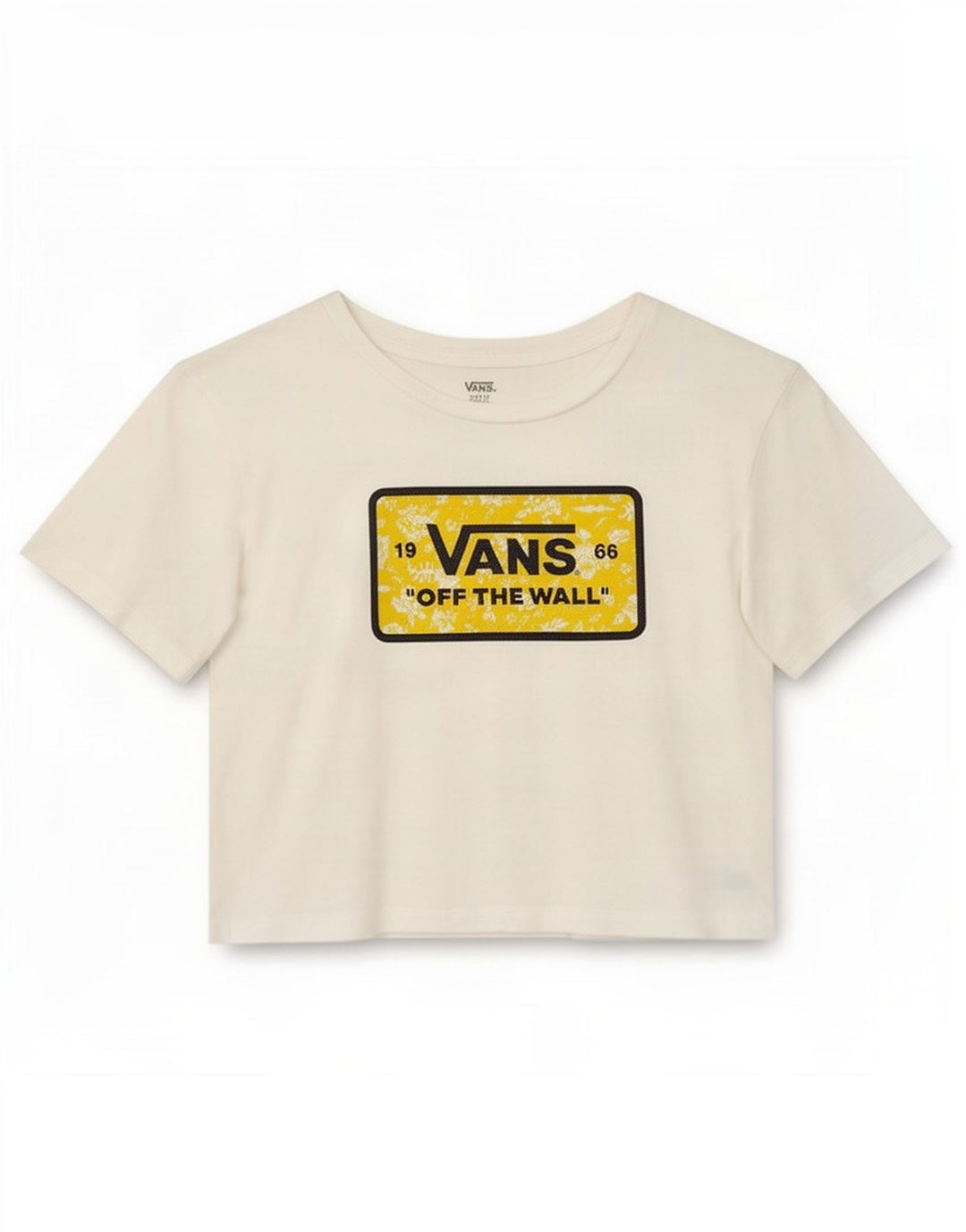 T-shirt corta con grafica da donna Vans Small bianca