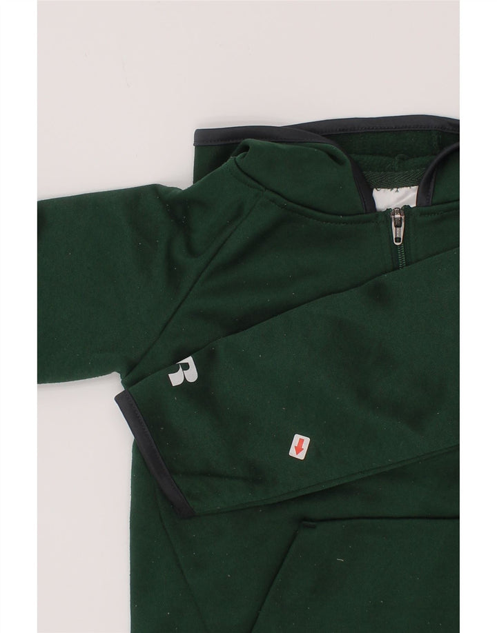Maglione con cappuccio grafico da ragazzo Russell Athletic, 2-3 anni, poliestere verde