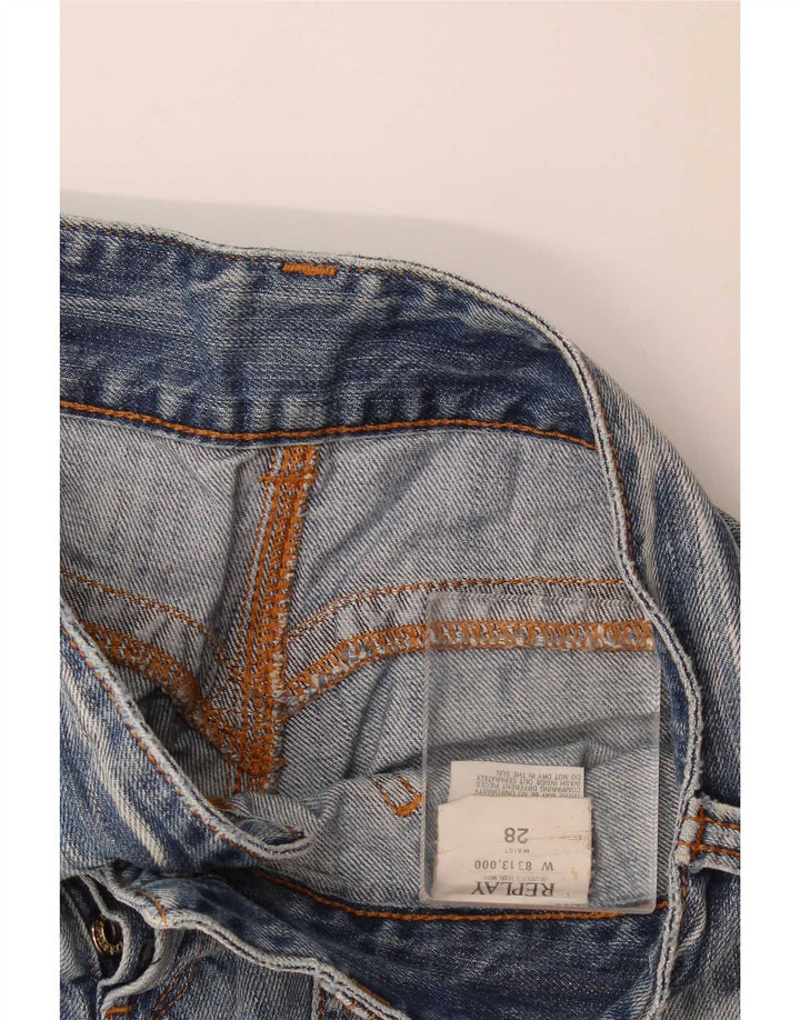 Pantaloncini di jeans da donna Replay medi W28 cotone blu