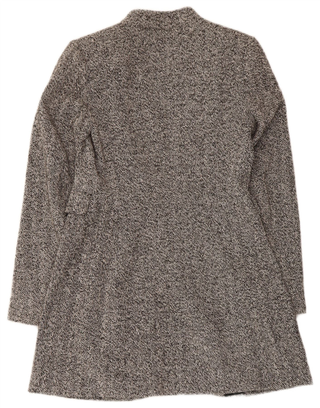 Soprabito aperto da donna Zara UK 10 piccolo grigio a spina di pesce