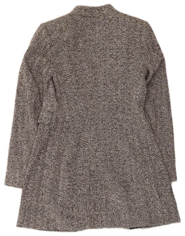 Soprabito aperto da donna Zara UK 10 piccolo grigio a spina di pesce