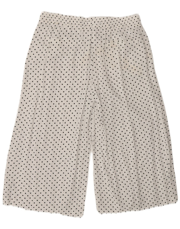 Pantaloni Capri da donna Marks & Spencer UK 14 Large W30 L19 a pois bianchi