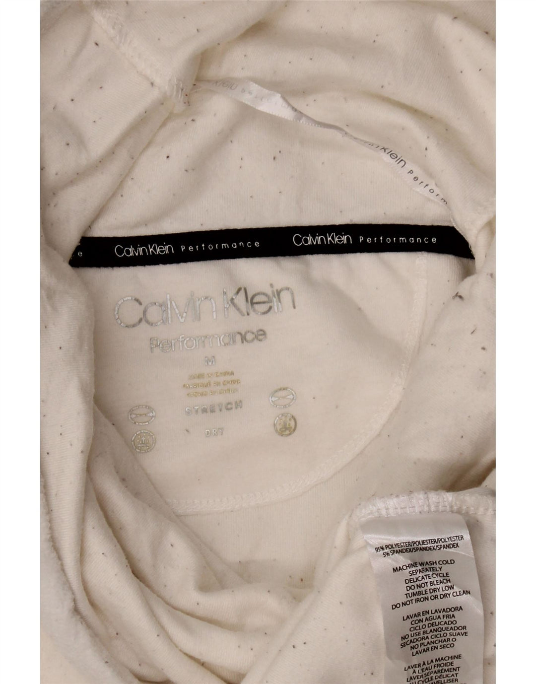 Calvin Klein - Felpa da donna con collo alto, maglione, UK 14, medio, bianco