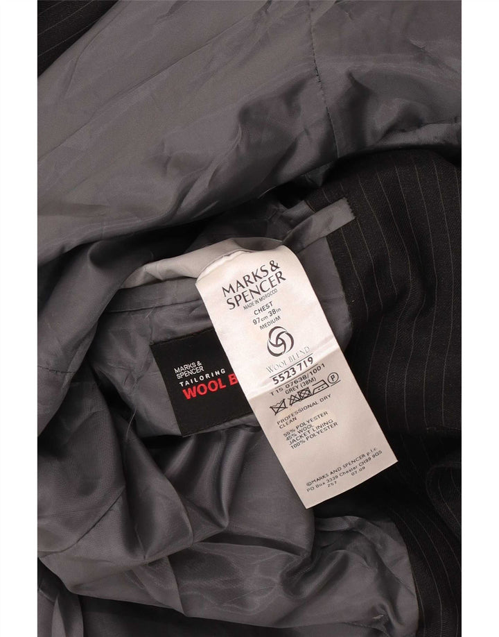 Giacca blazer da uomo su misura Marks & Spencer UK 38 Gessato grigio medio