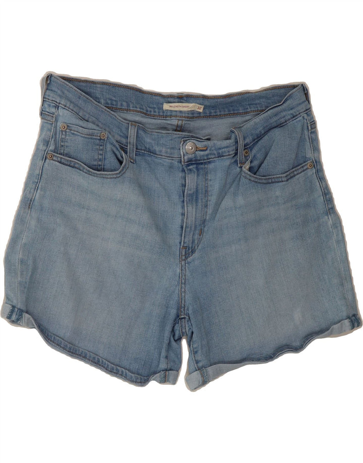 LEVI'S Womens Mid Rise Denim Shorts W32 Large Blue Cotton Vintage Levi's and Second-Hand Levi's from Messina Hembry 