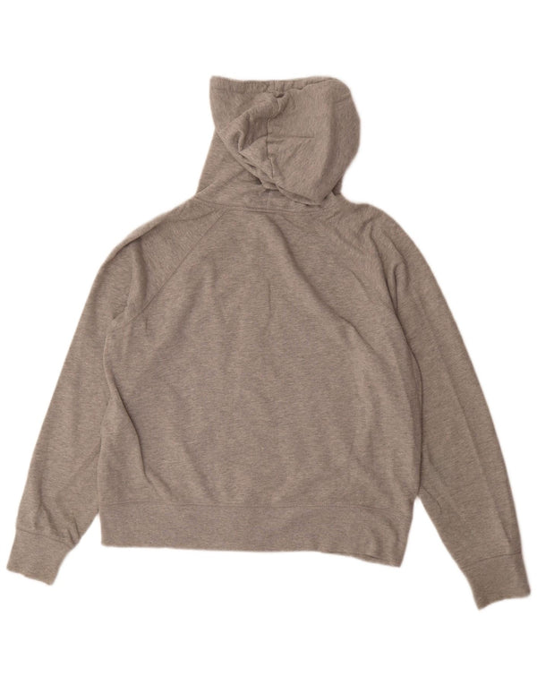 Maglione con cappuccio e zip grafica da donna Gap UK 16 grande cotone grigio