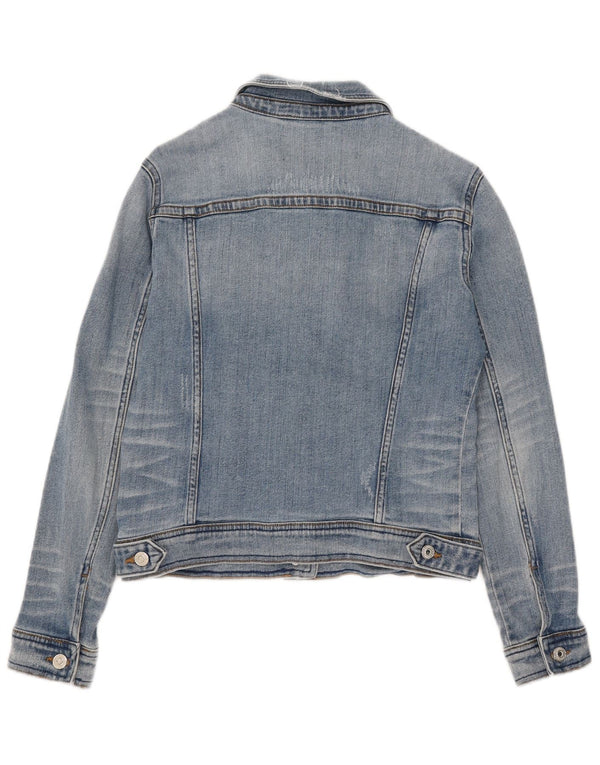 Giacca in denim corto da donna Zara UK 12 cotone blu medio