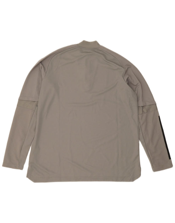 Top da tuta pullover con zip e collo Adidas Aeroready da donna UK 24/26 2XL Grigio