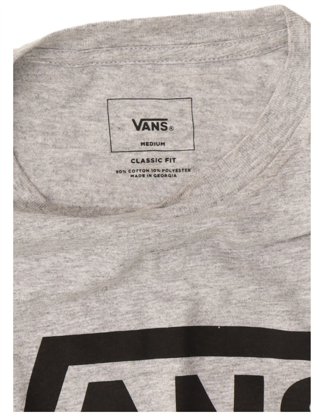 T-shirt grafica da uomo con vestibilità classica VANS, in cotone mélange grigio medio