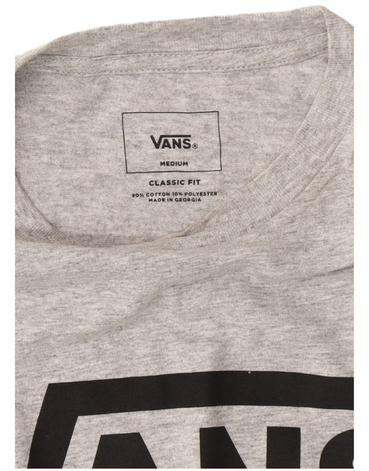 T-shirt grafica da uomo con vestibilità classica VANS, in cotone mélange grigio medio