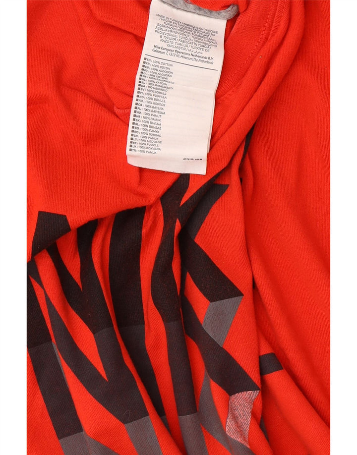 T-shirt grafica da uomo NIKE Top grande rosso in cotone
