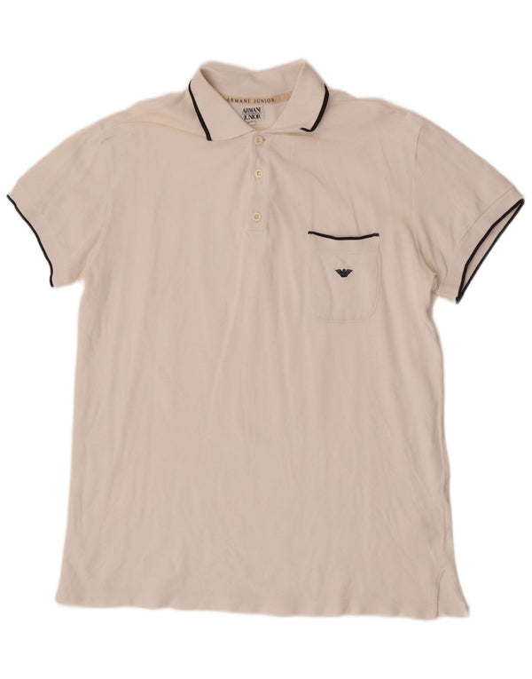 Polo Armani Junior Bambino 15-16 Anni XL Cotone Bianco